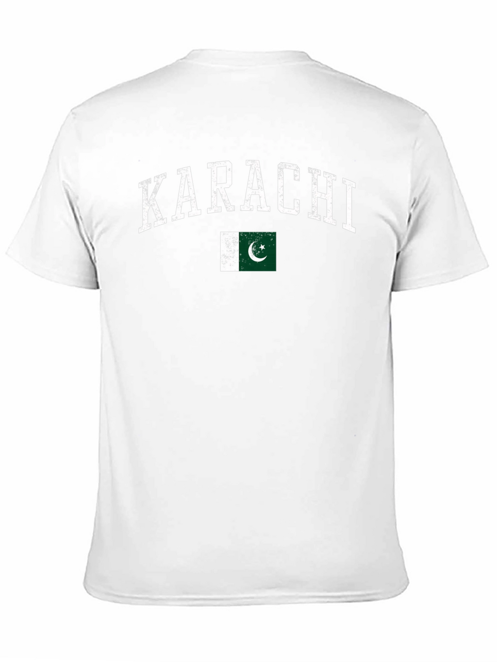 Karachi Pakistan Flag T-Shirt - Distressed Design