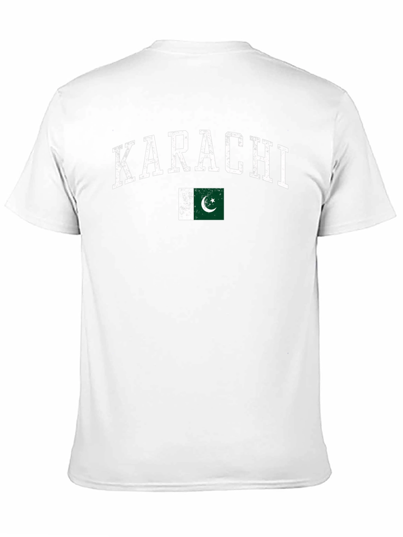 Karachi Pakistan Flag T-Shirt - Distressed Design
