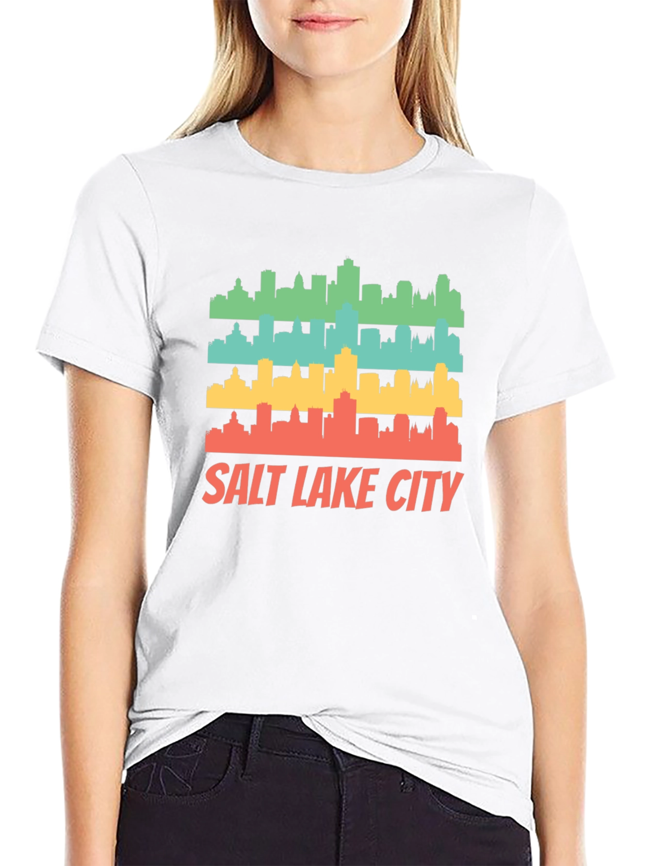 Retro Salt Lake City Skyline T-Shirt