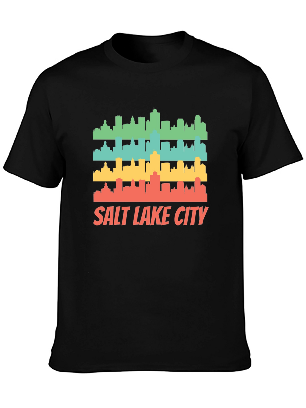 Retro Salt Lake City Skyline T-Shirt