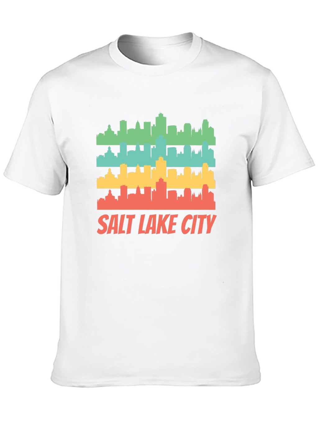 Retro Salt Lake City Skyline T-Shirt