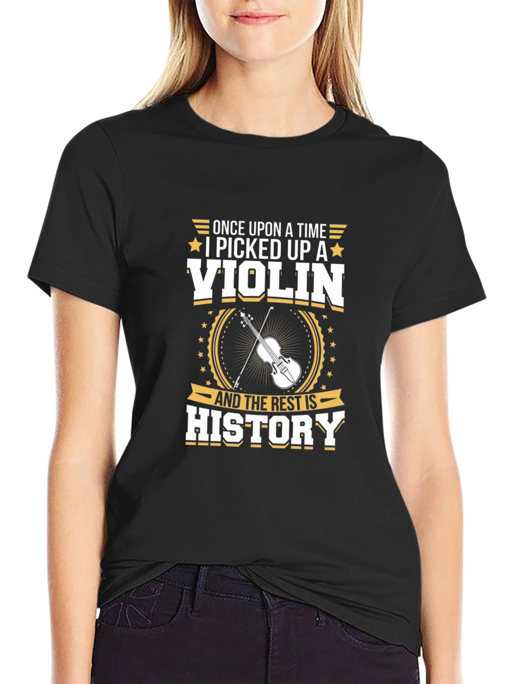 Violin History Black Graphic Tee
