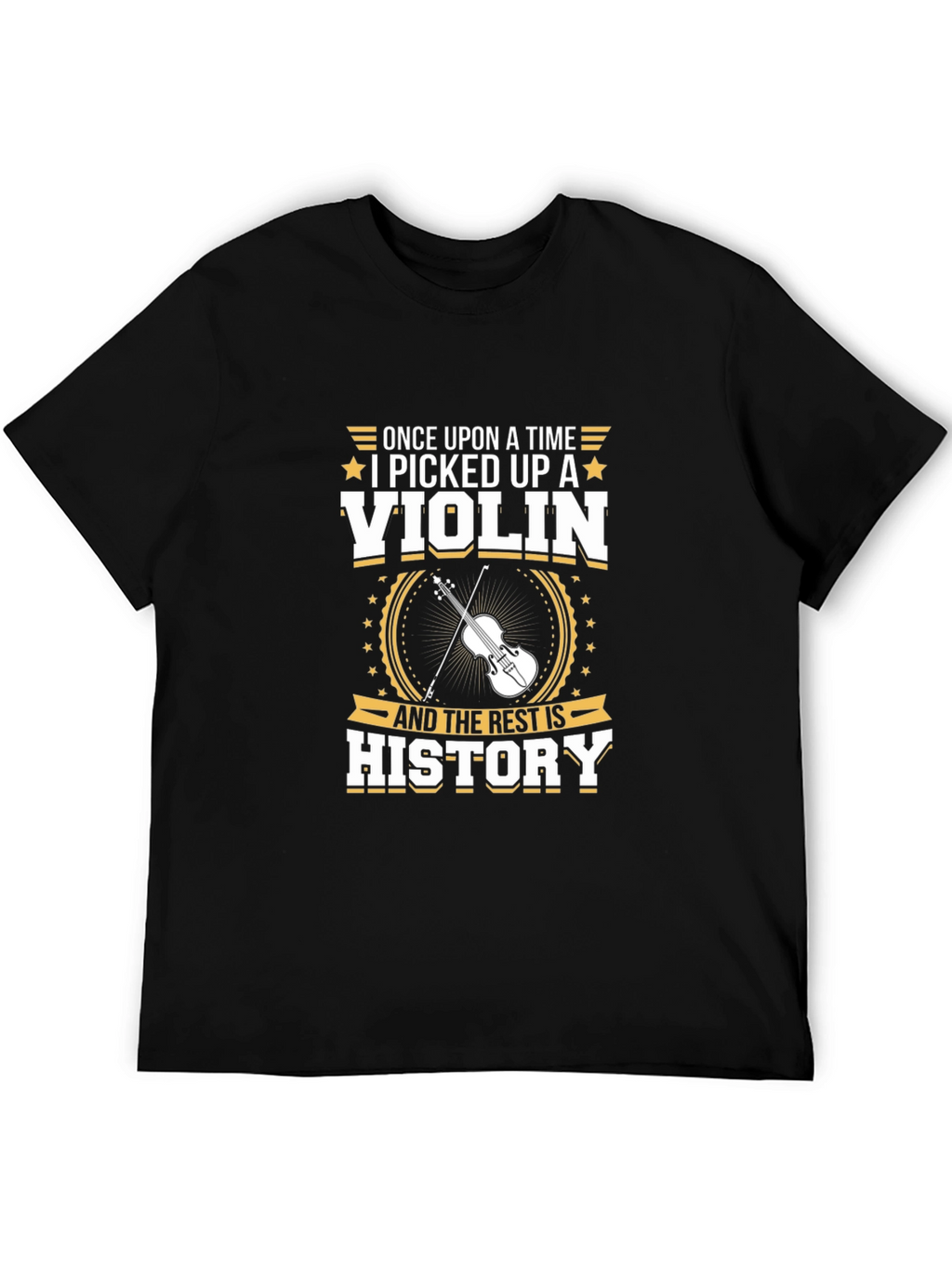 Violin History Black Graphic Tee