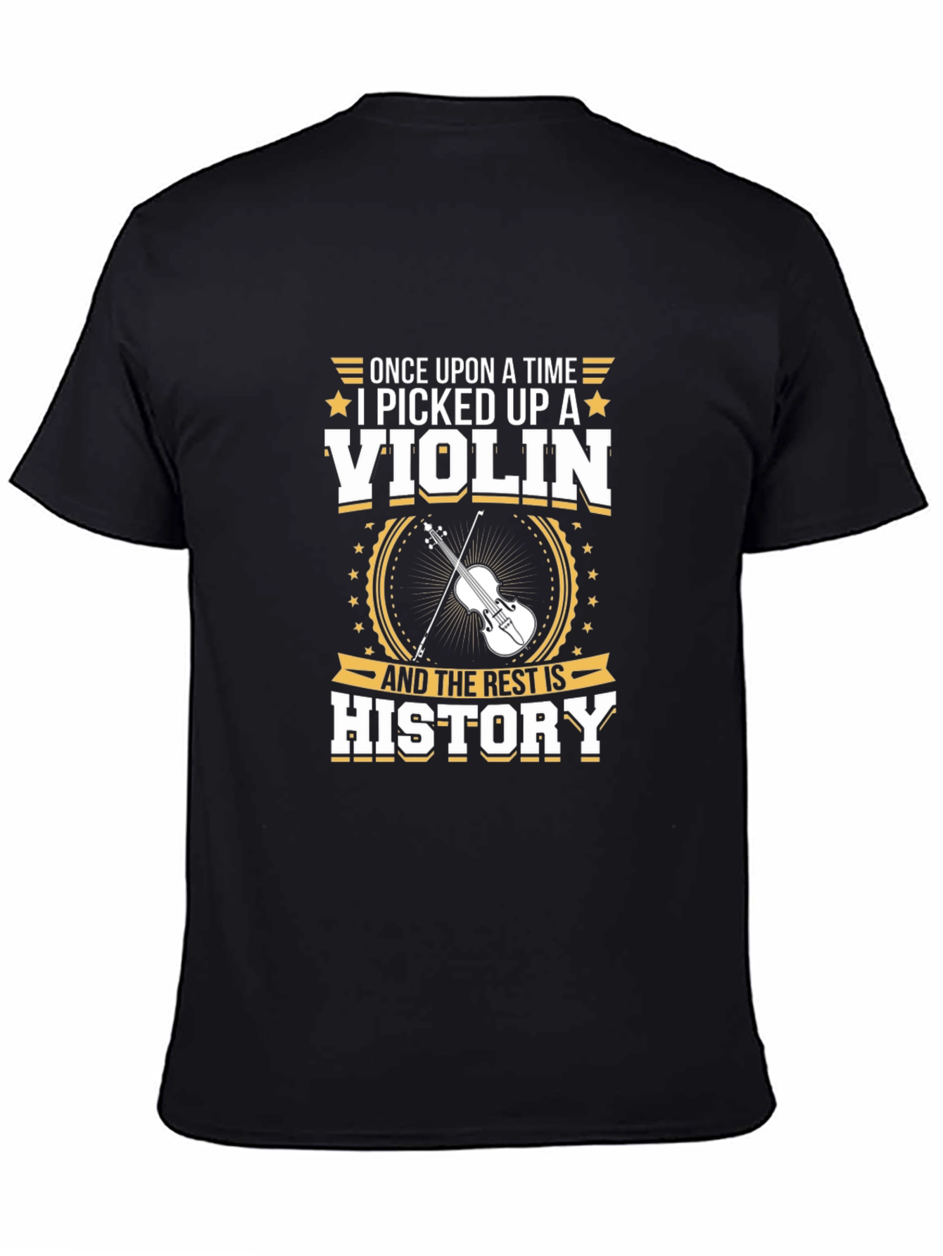Violin History Black Graphic Tee