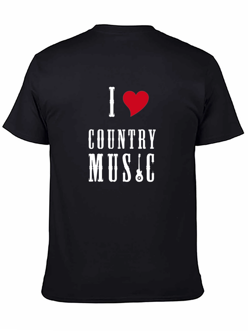 I Heart Country Music Black T-Shirt