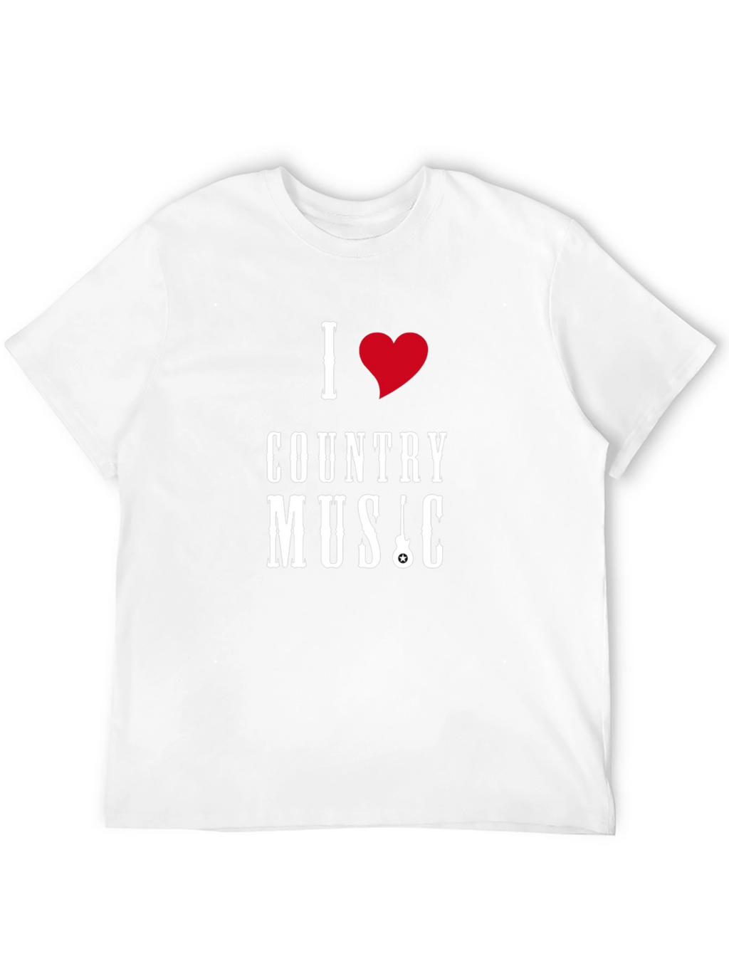 I Heart Country Music Black T-Shirt