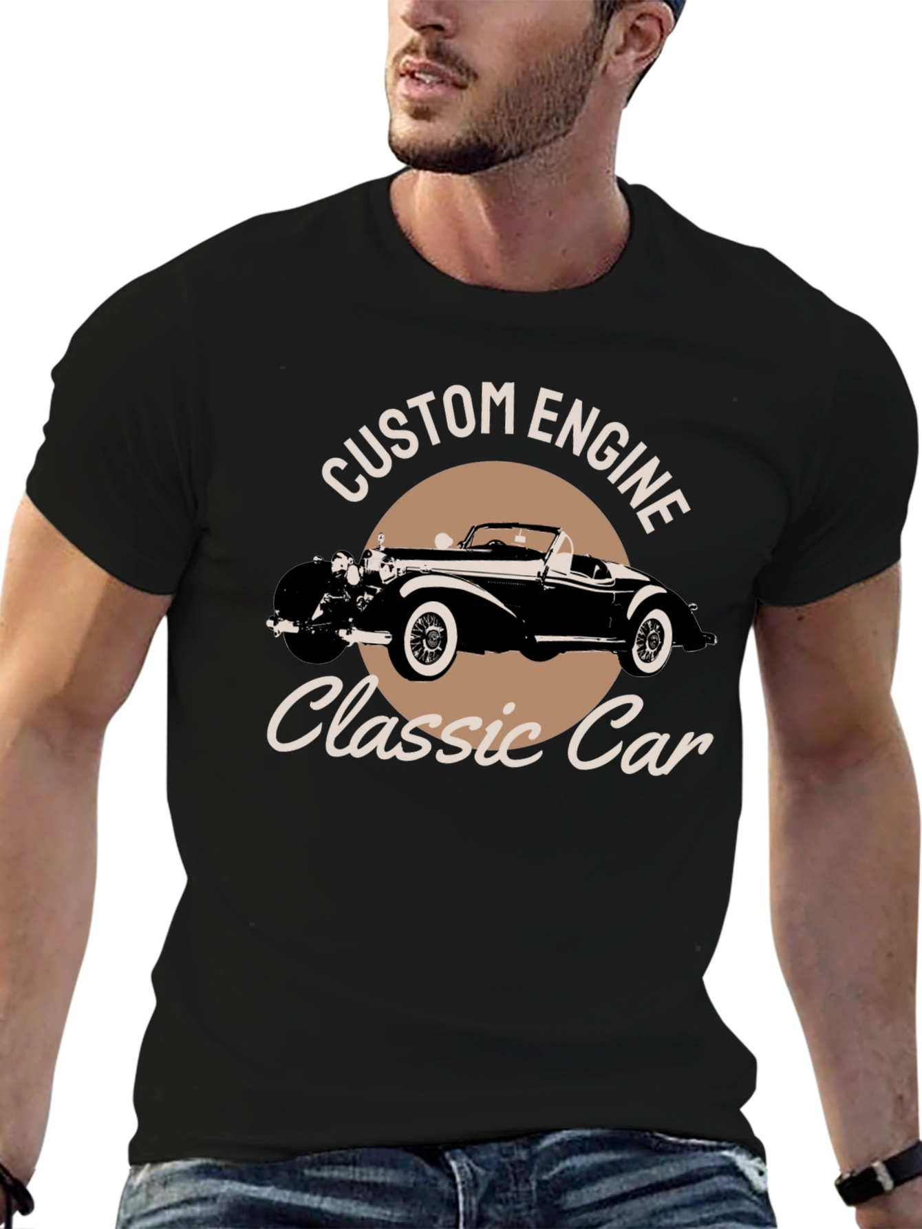 Custom Engine Classic Car Graphic Tee