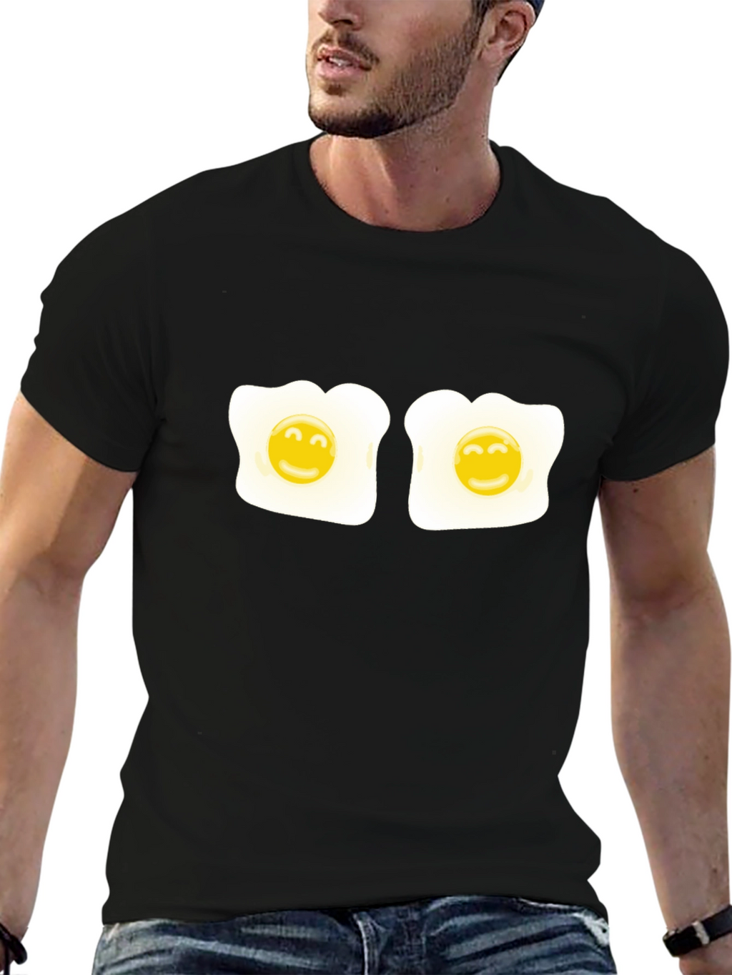 Funny Sunny Side Up Eggs Graphic T-Shirt