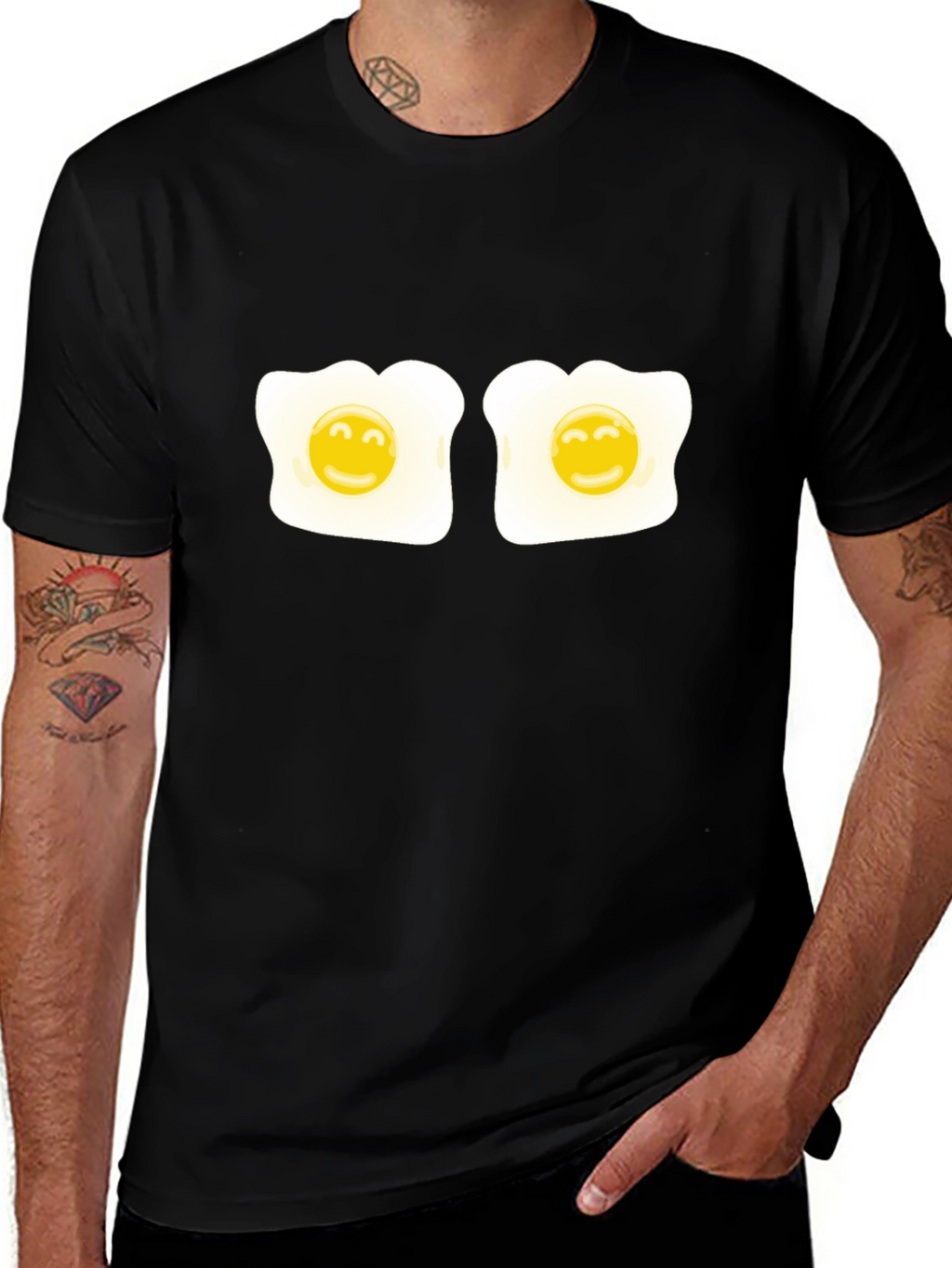 Funny Sunny Side Up Eggs Graphic T-Shirt