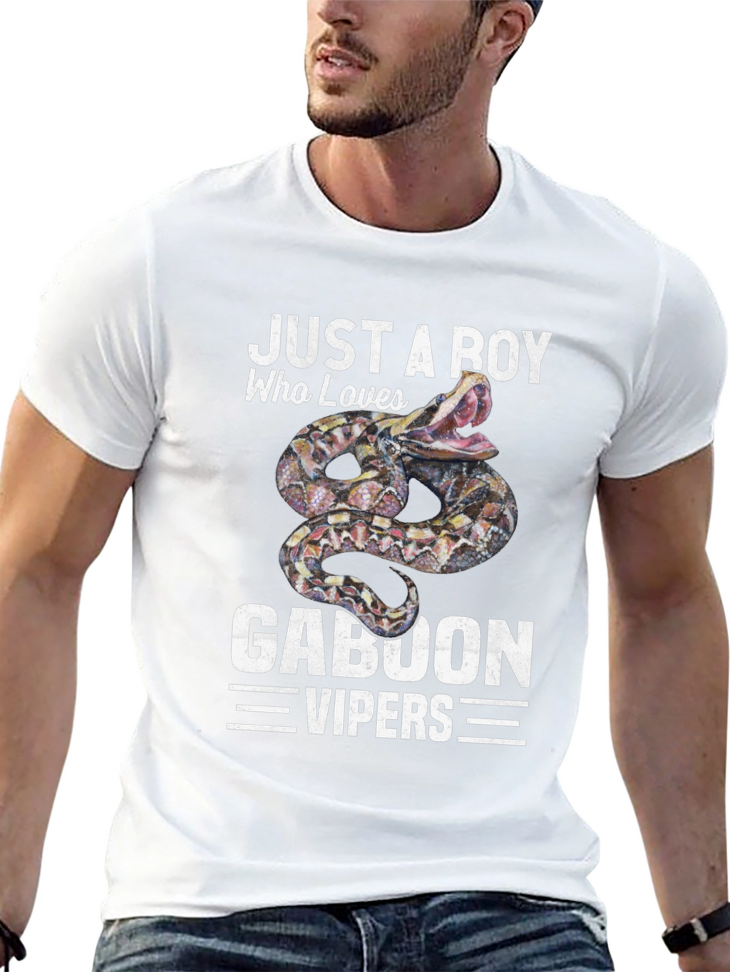 Just a Boy Who Loves Gaboon Vipers T-Shirt