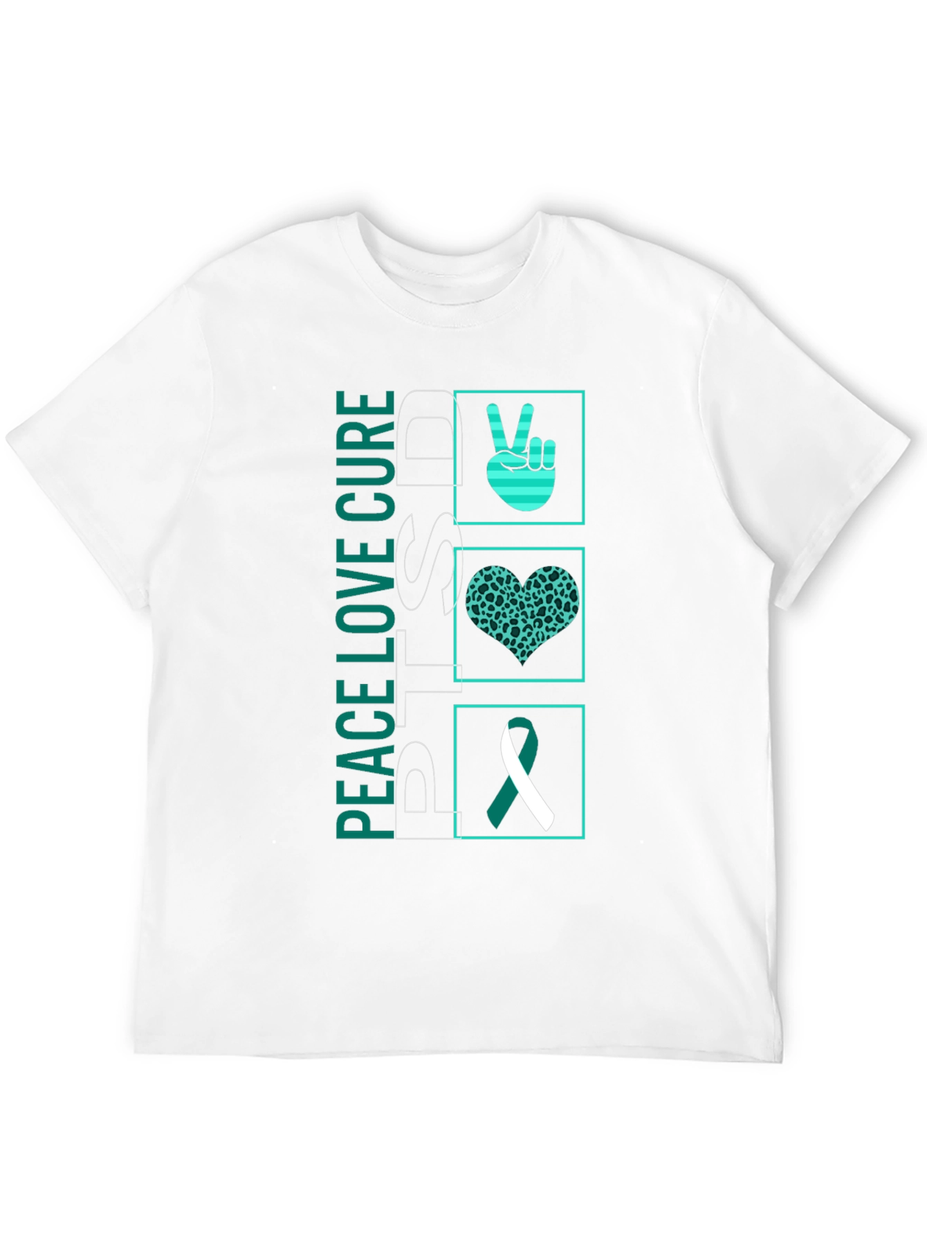 Peace Love Cure PTSD Awareness T-Shirt