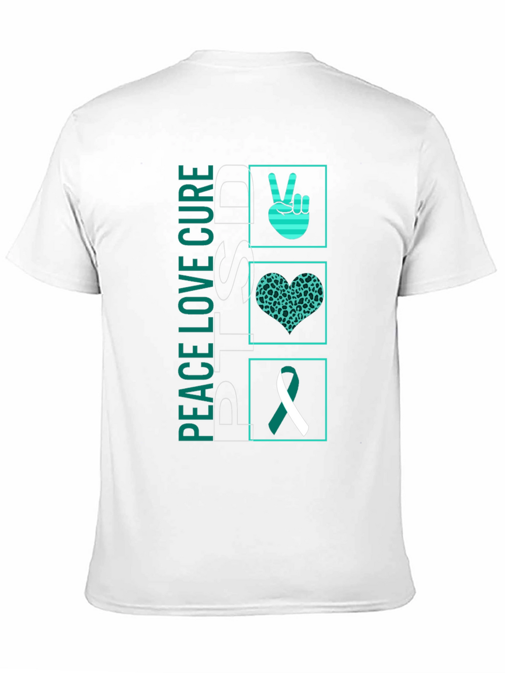 Peace Love Cure PTSD Awareness T-Shirt