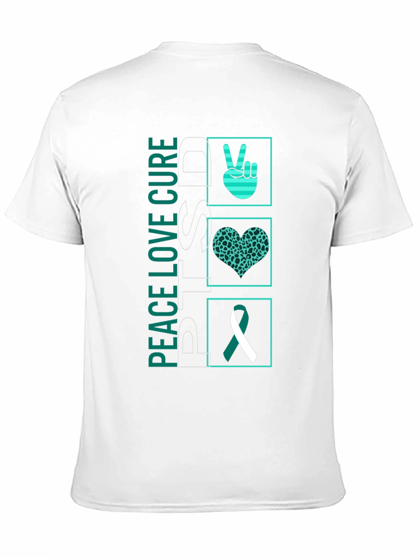 Peace Love Cure PTSD Awareness T-Shirt