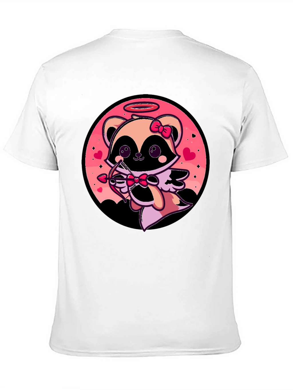 Cupid Raccoon Graphic T-Shirt - Valentines Day