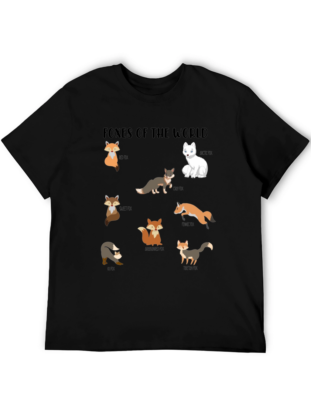 Foxes of the World Graphic T-Shirt