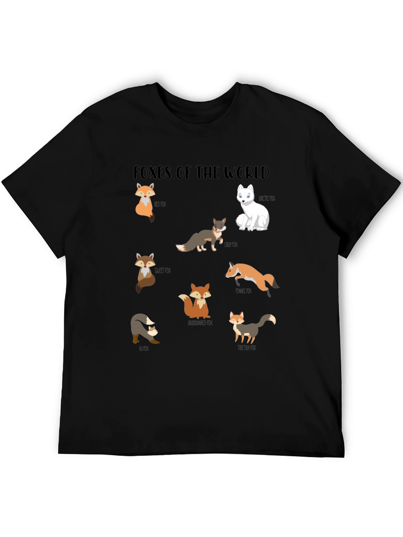 Foxes of the World Graphic T-Shirt