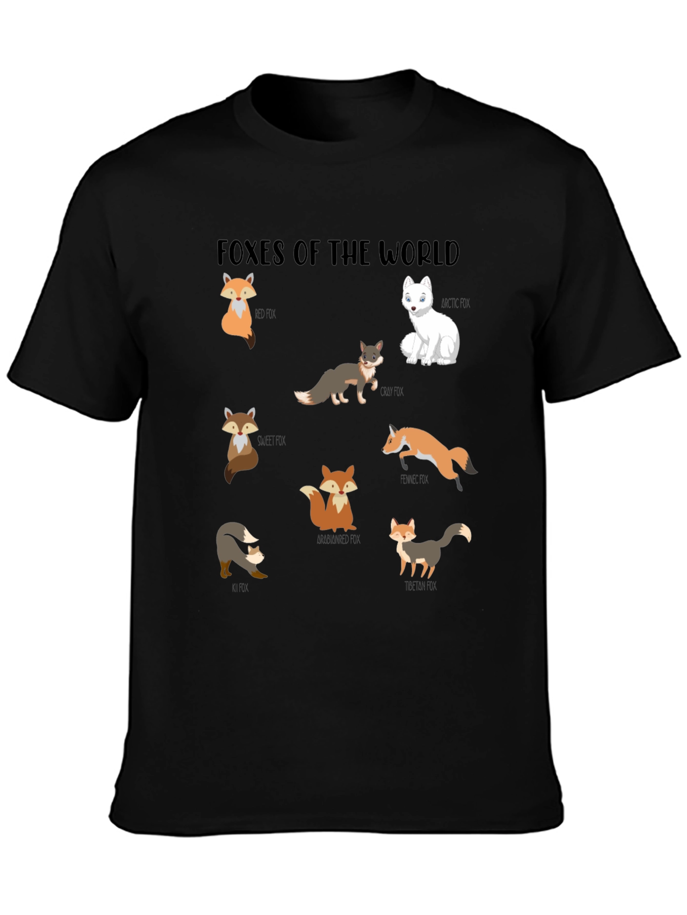 Foxes of the World Graphic T-Shirt