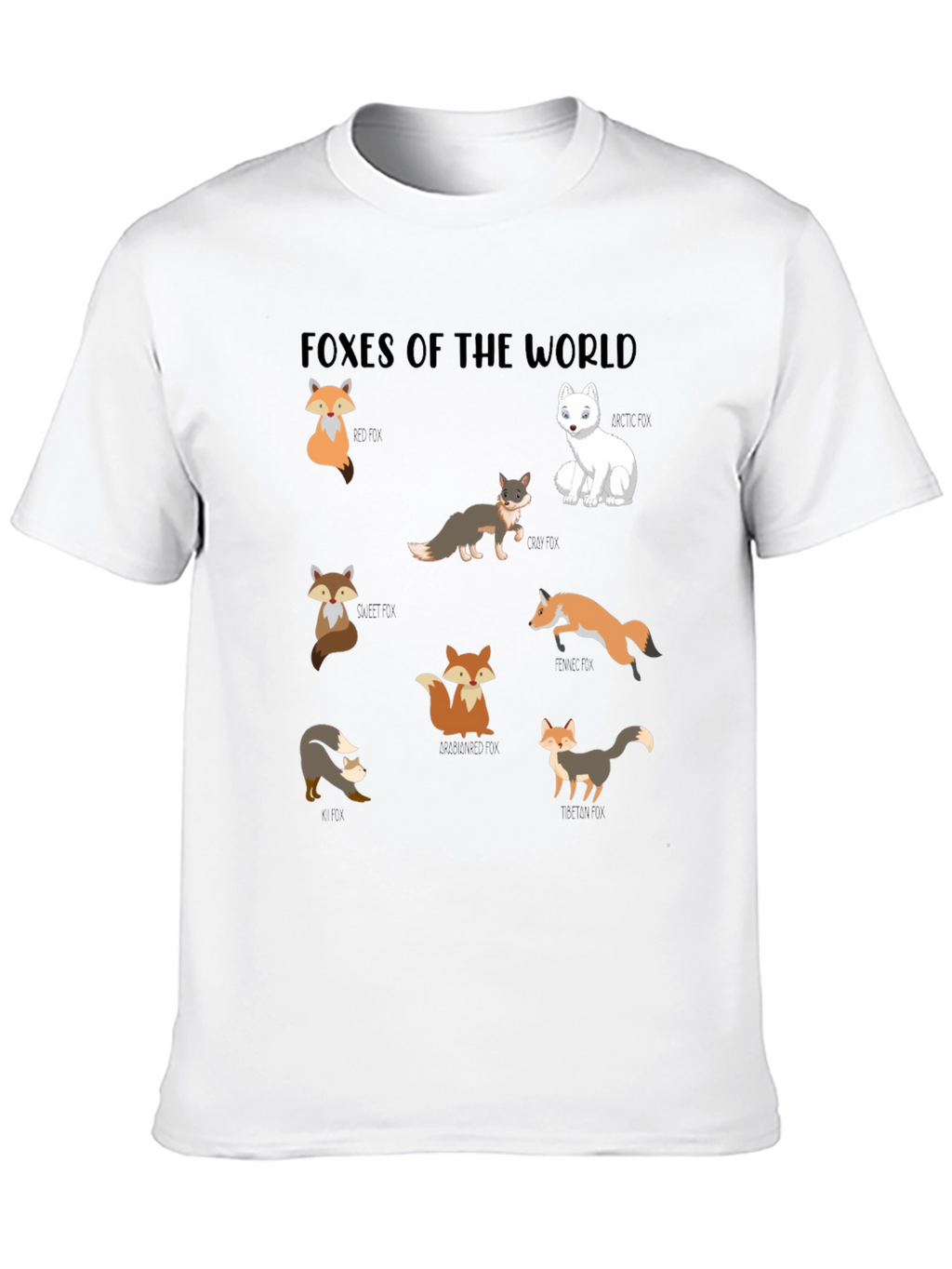 Foxes of the World Graphic T-Shirt