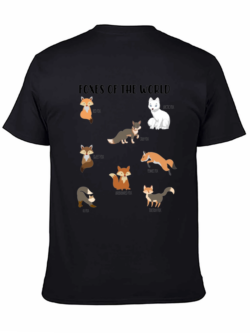 Foxes of the World Graphic T-Shirt
