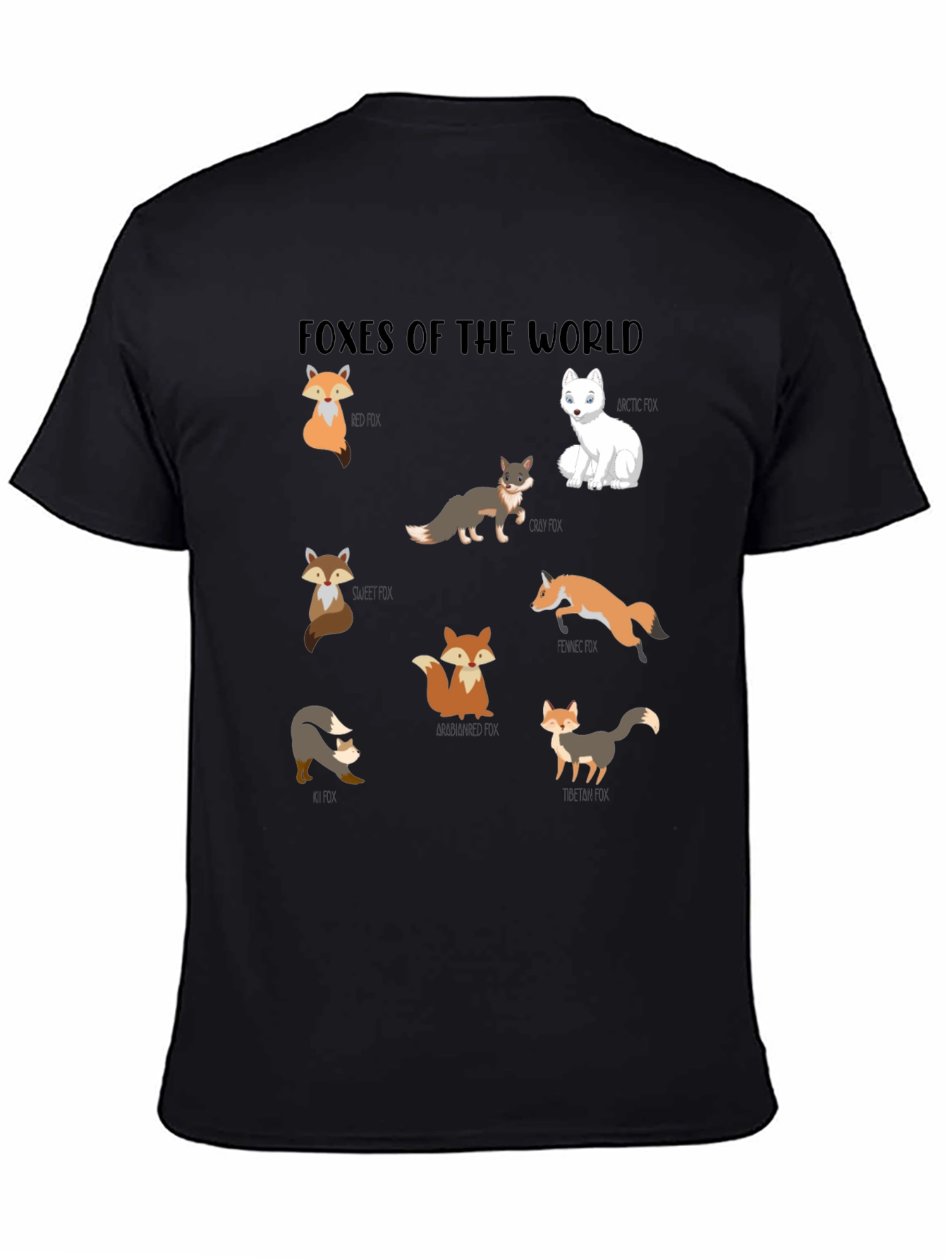 Foxes of the World Graphic T-Shirt