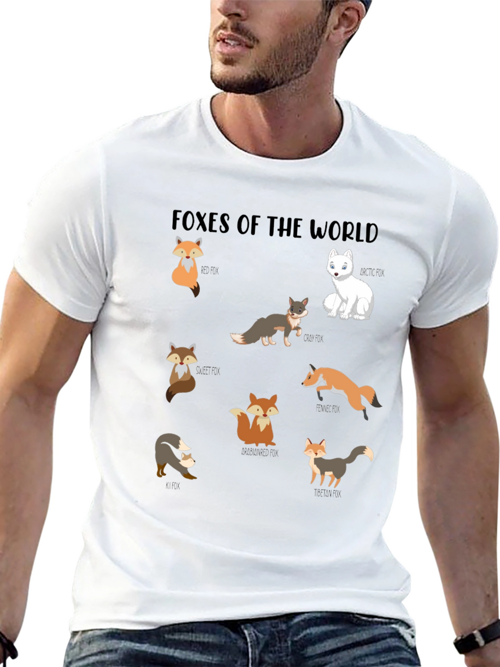 Foxes of the World Graphic T-Shirt