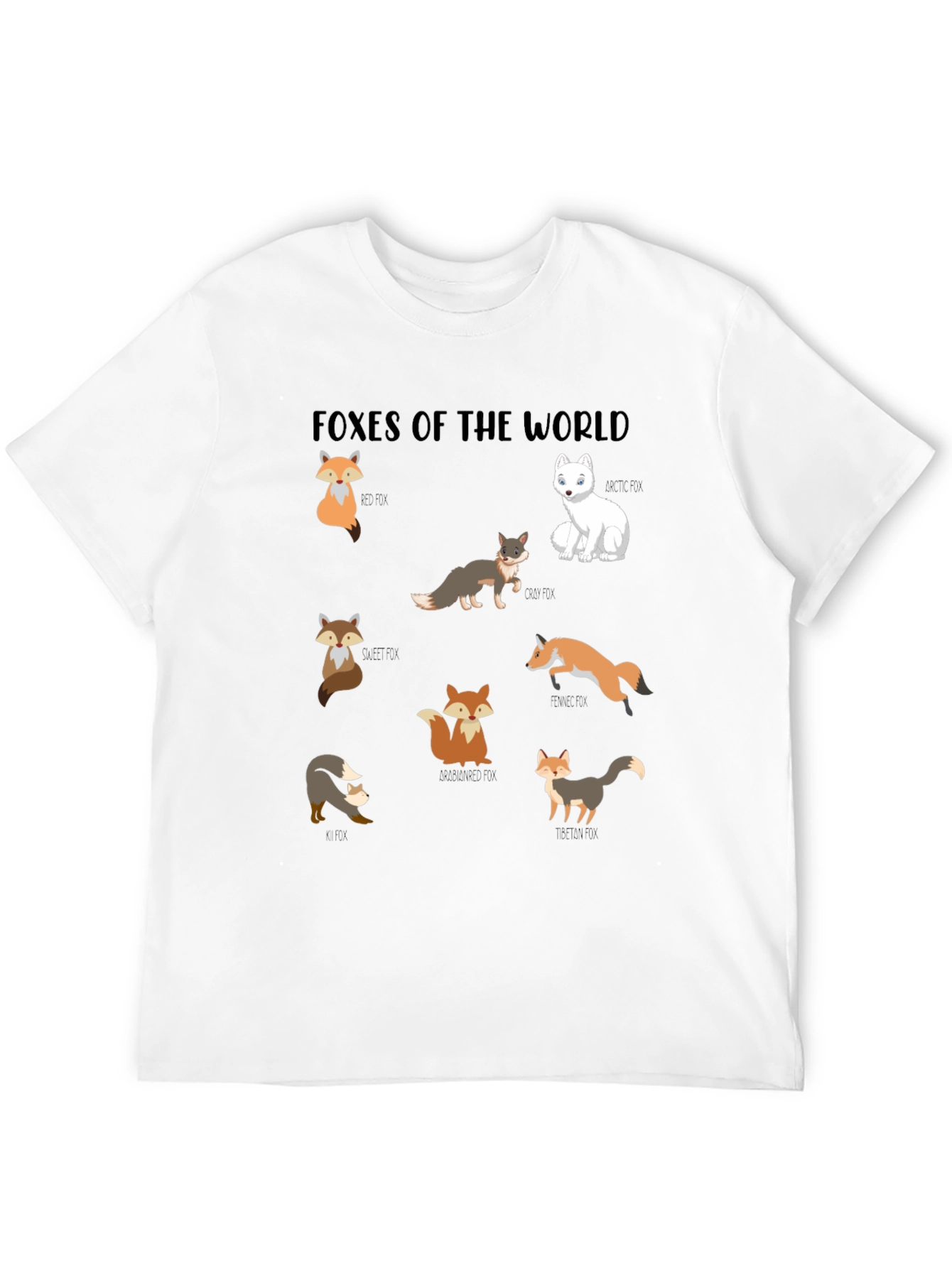Foxes of the World Graphic T-Shirt