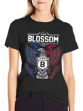 Team Blossom Graphic T-Shirt - Patriotic Eagle Design