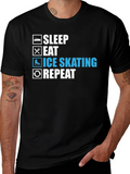Ice Skating T-Shirt - Sleep Eat Skate Repeat