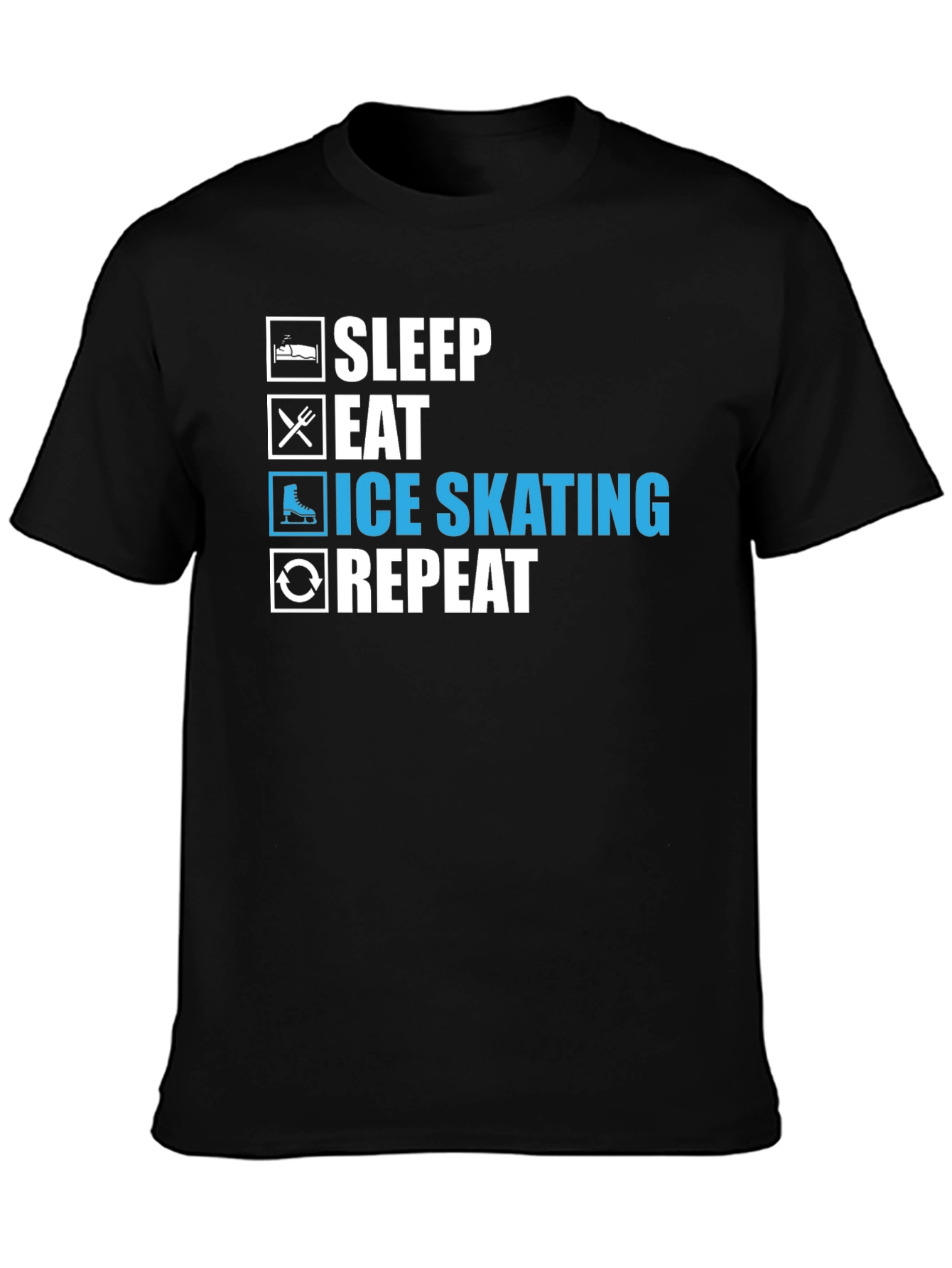 Ice Skating T-Shirt - Sleep Eat Skate Repeat