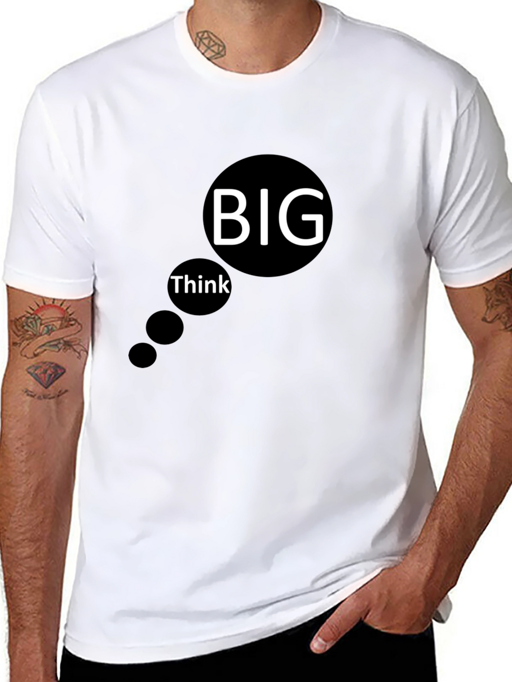 Think Big Black Graphic Tee - Mens