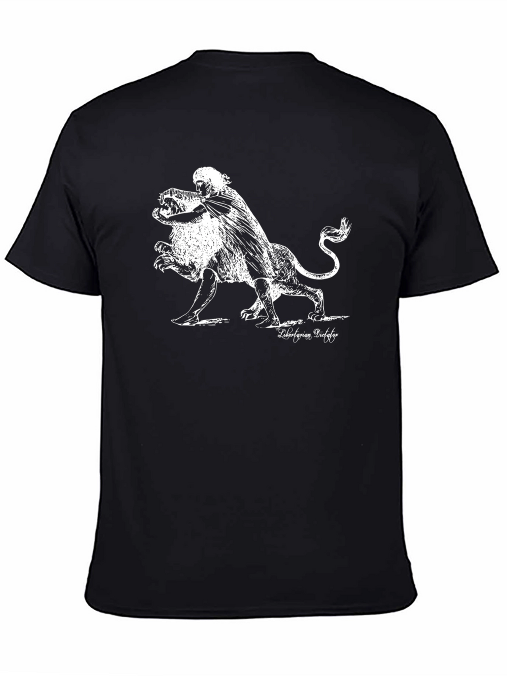 Libertarian T-Shirt: Man Riding Lion Graphic Tee