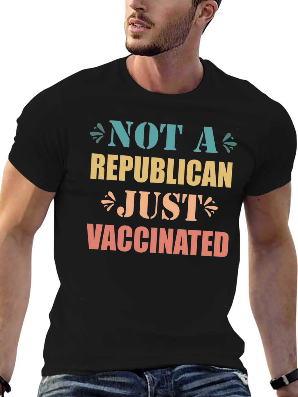 Not a Republican Just Vaccinated Graphic Tee