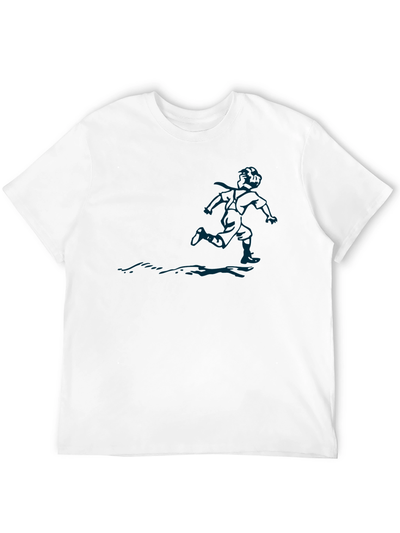 Mens Black T-Shirt with Graphic Print