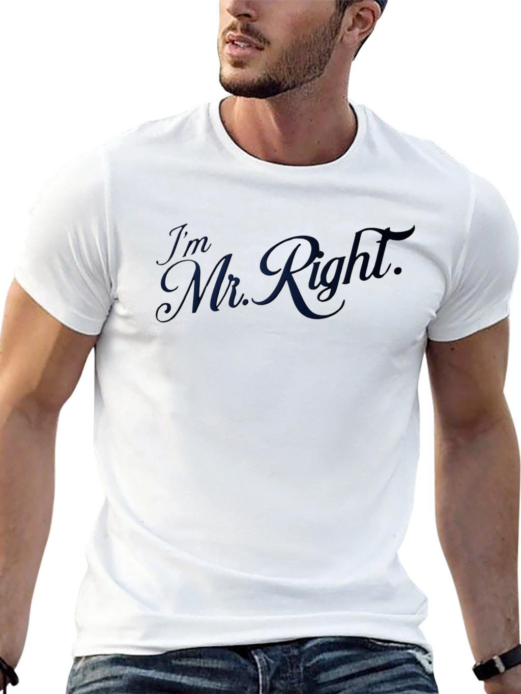 Im Mr. Right T-Shirt - Black Casual Tee