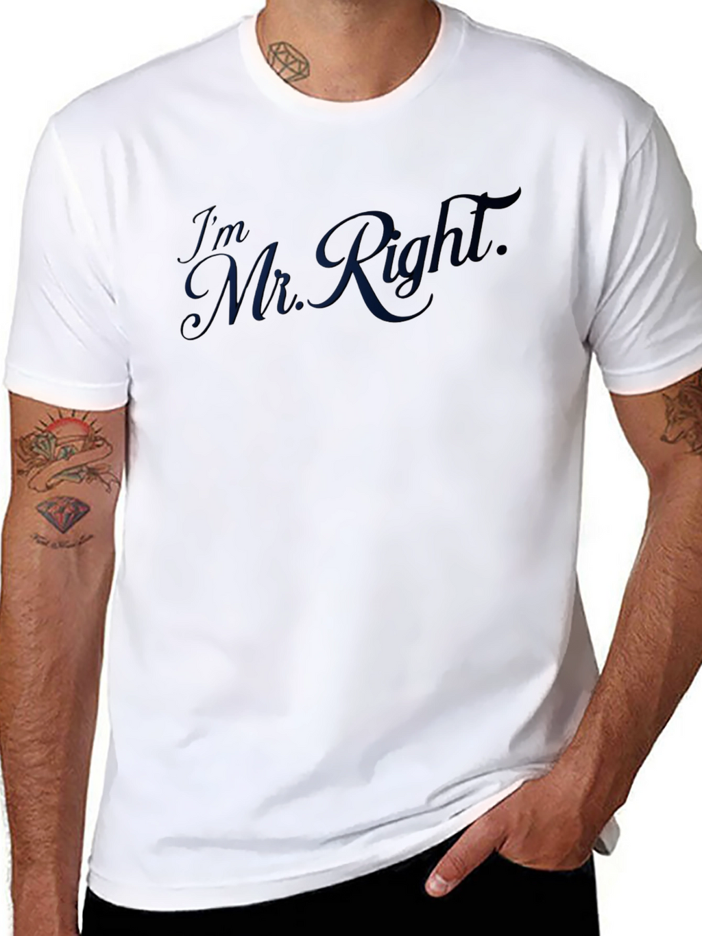 Im Mr. Right T-Shirt - Black Casual Tee
