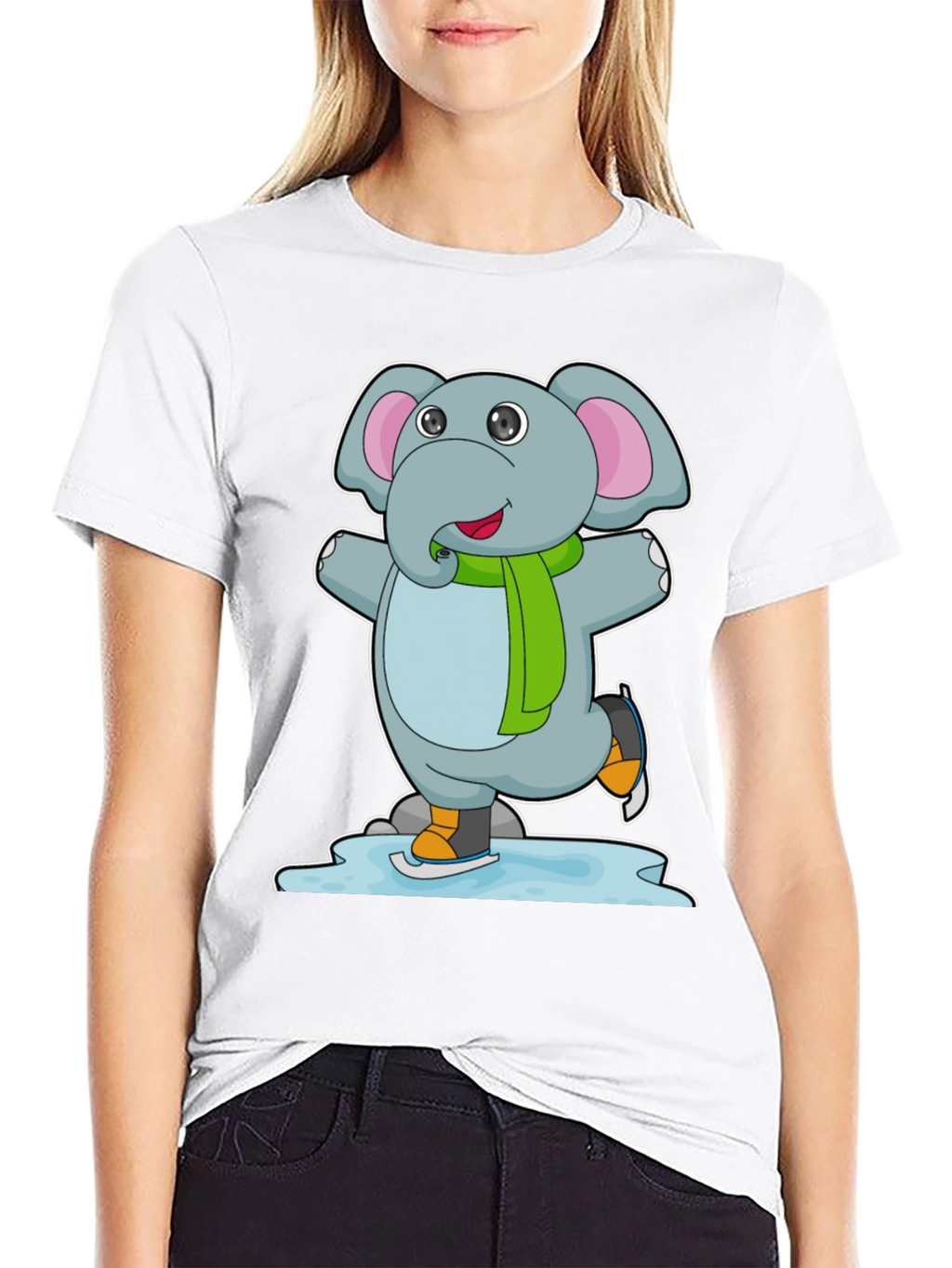 Elephant Ice Skating T-Shirt