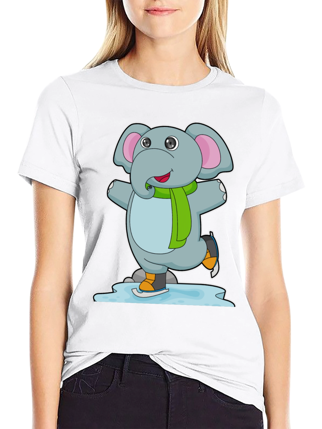 Elephant Ice Skating T-Shirt