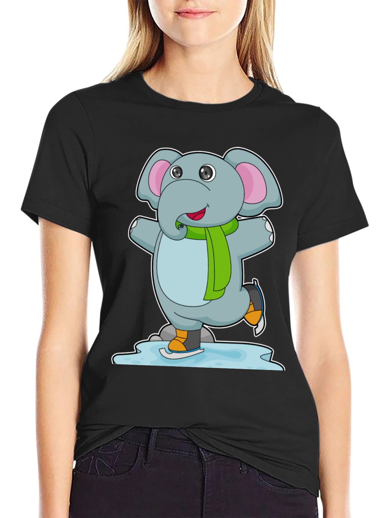 Elephant Ice Skating T-Shirt