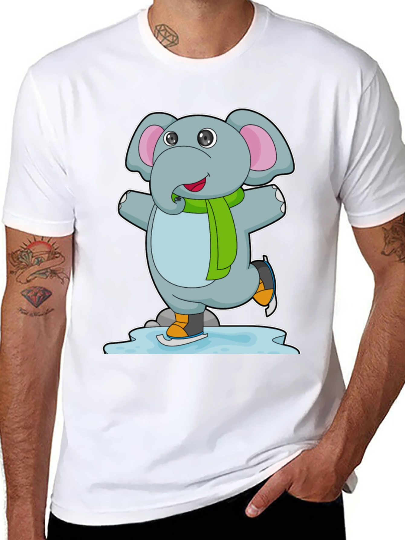 Elephant Ice Skating T-Shirt