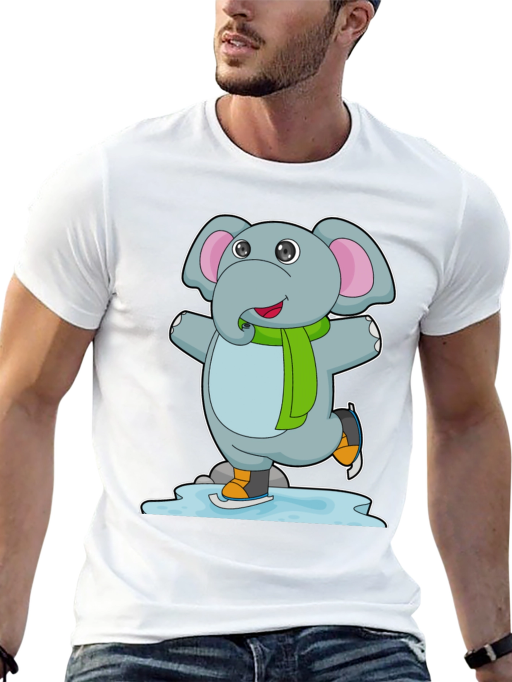 Elephant Ice Skating T-Shirt