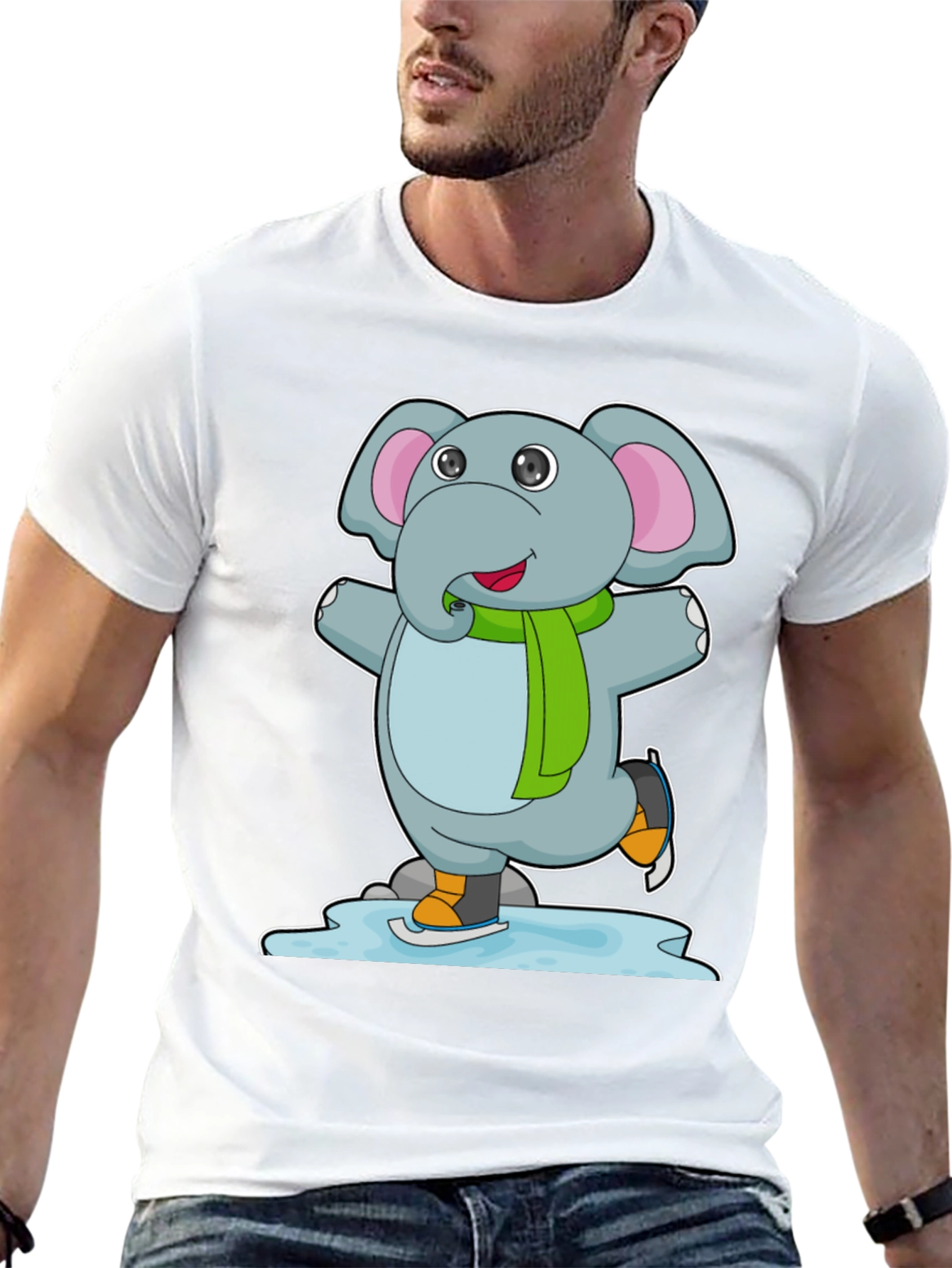 Elephant Ice Skating T-Shirt
