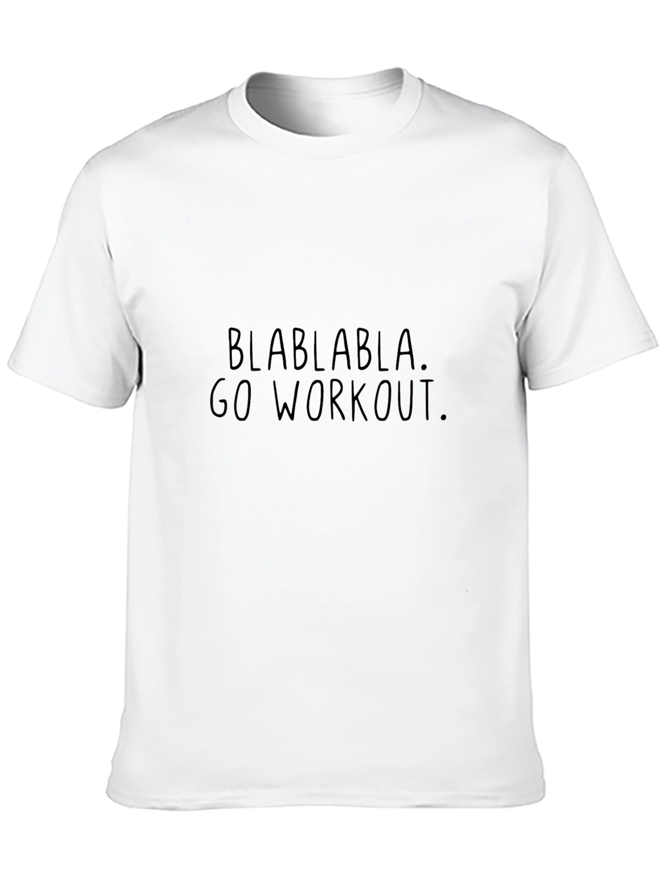 Blah Blah Go Workout Black T-Shirt