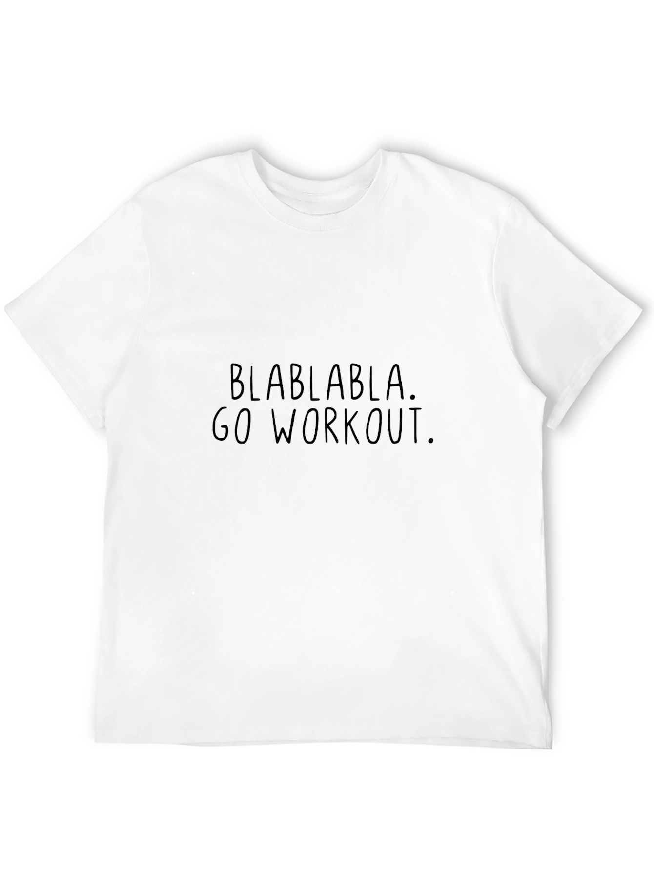 Blah Blah Go Workout Black T-Shirt