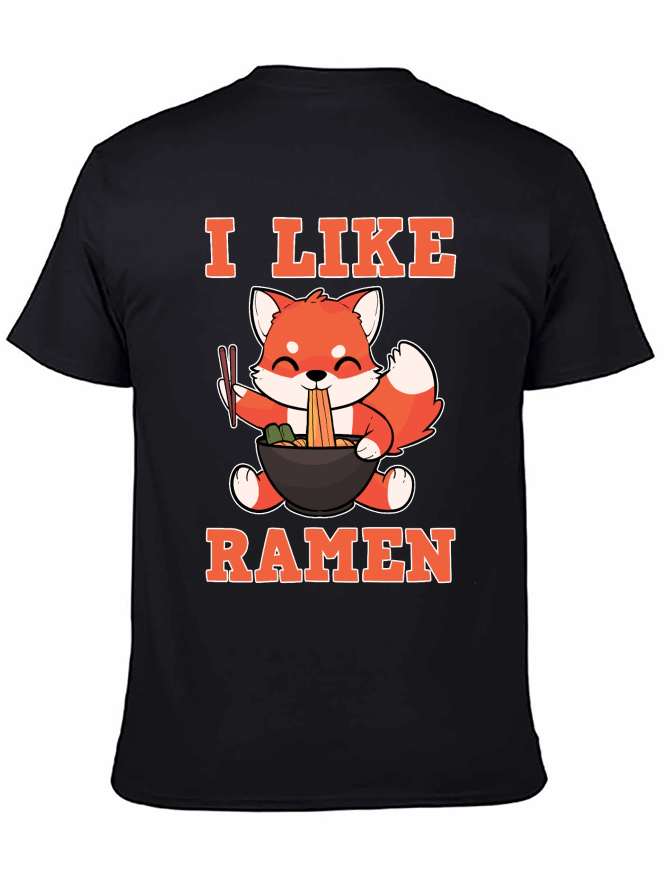I Like Ramen Fox T-Shirt - Cute Anime Foodie Tee