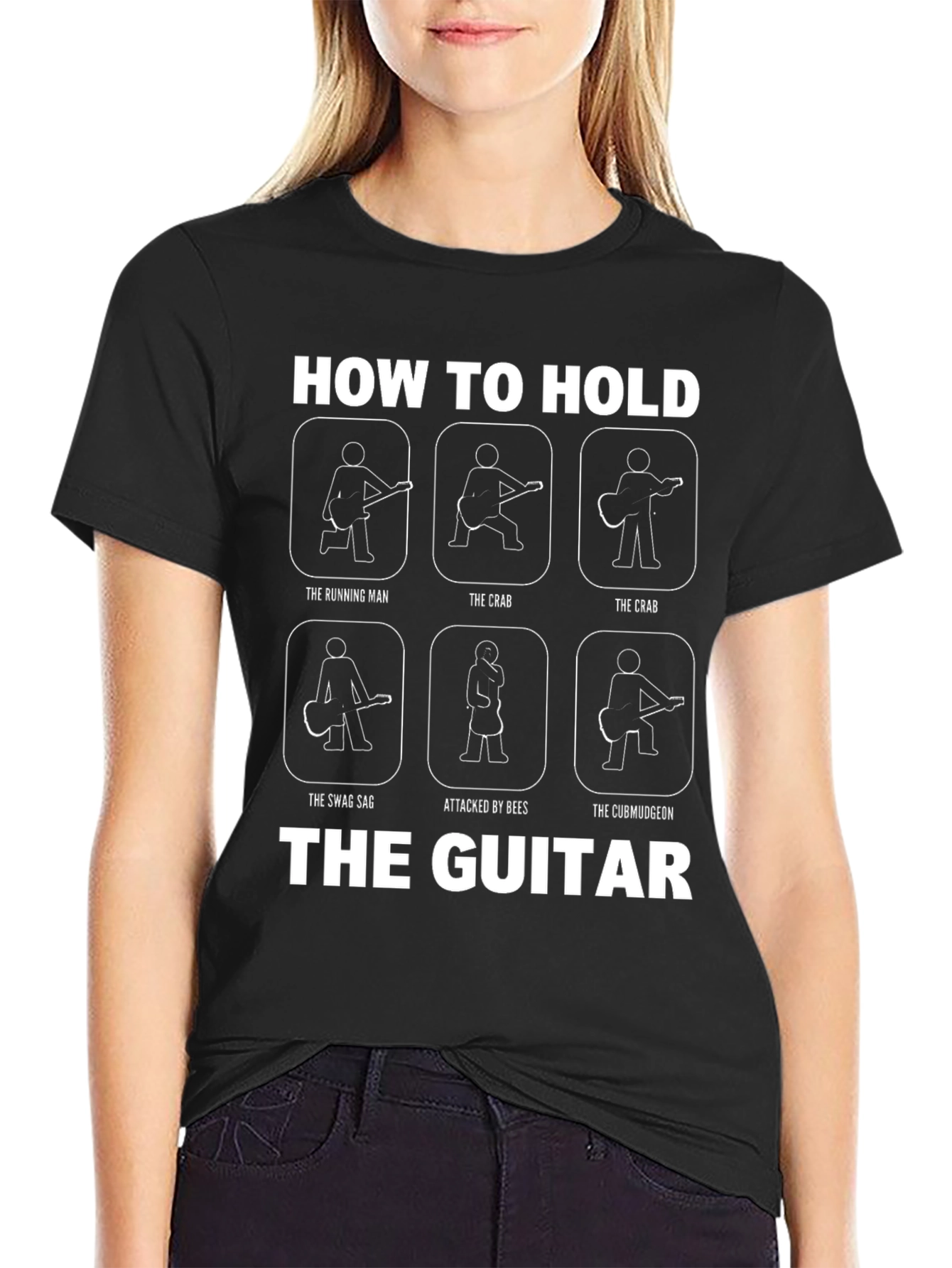 Funny Guitarist T-Shirt - How to Hold the Guitar Graphic Tee