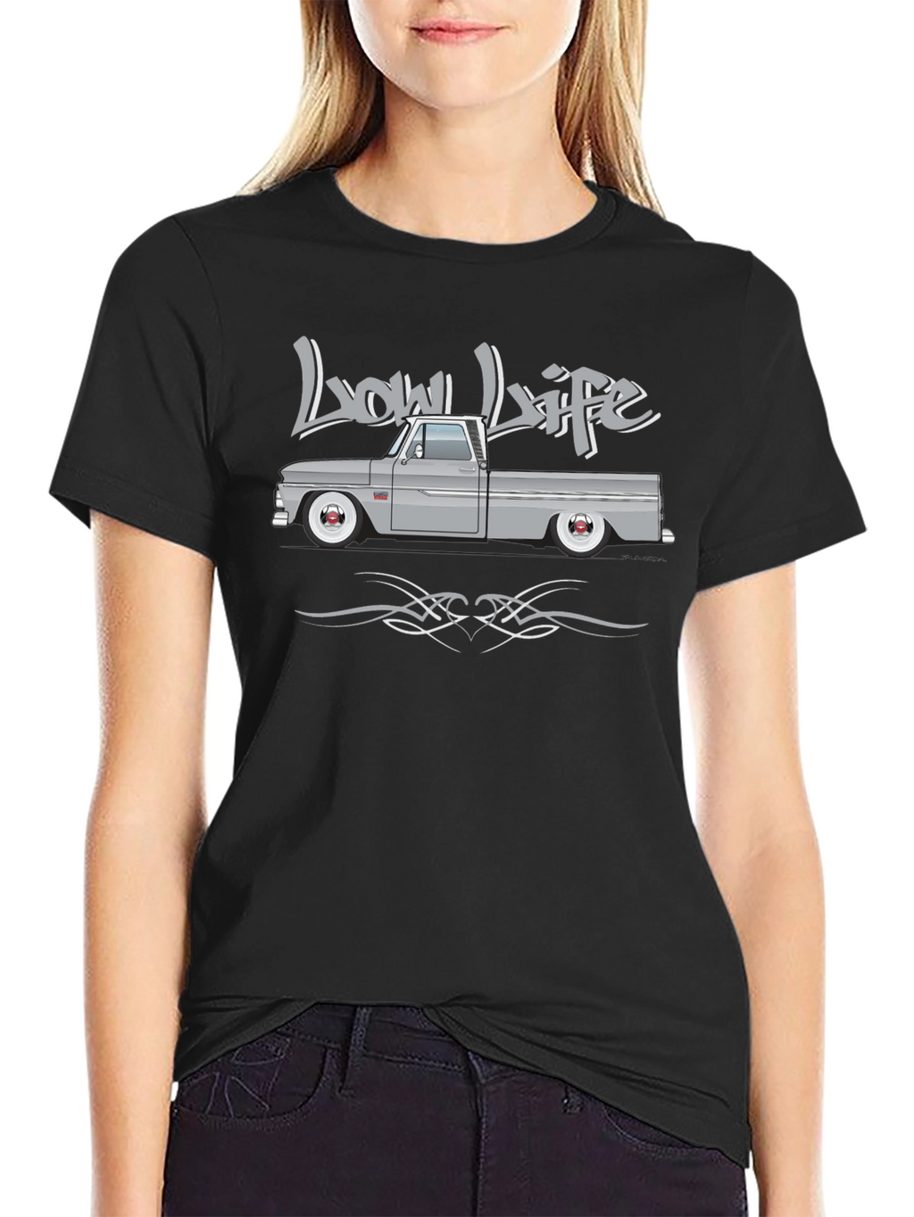 Low Life Truck Graphic T-Shirt - Black
