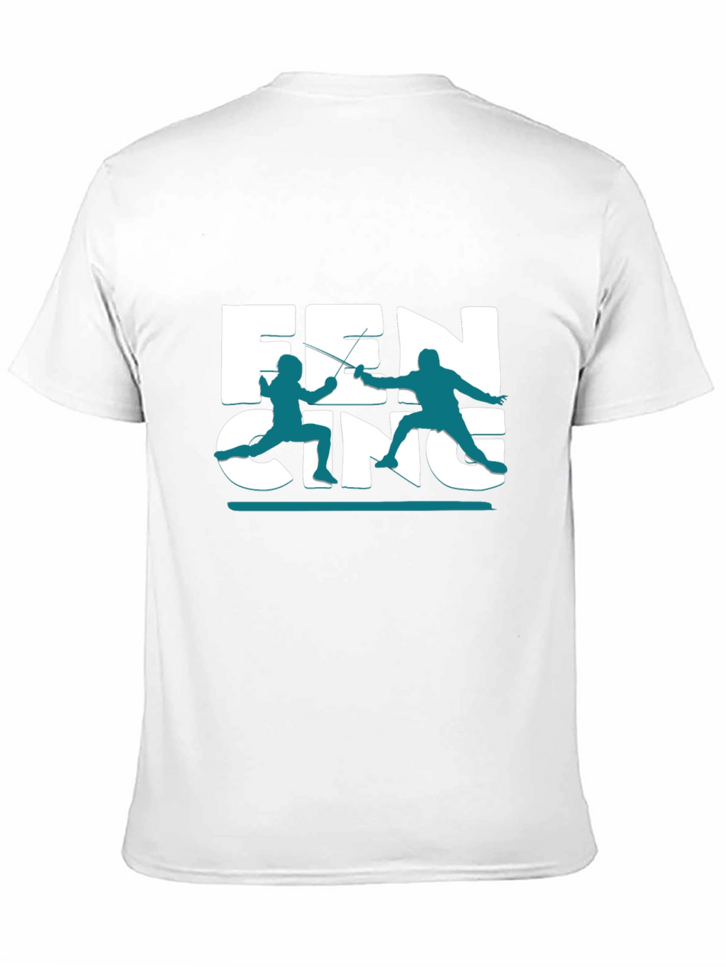 Fencing Silhouette Graphic Tee - Black
