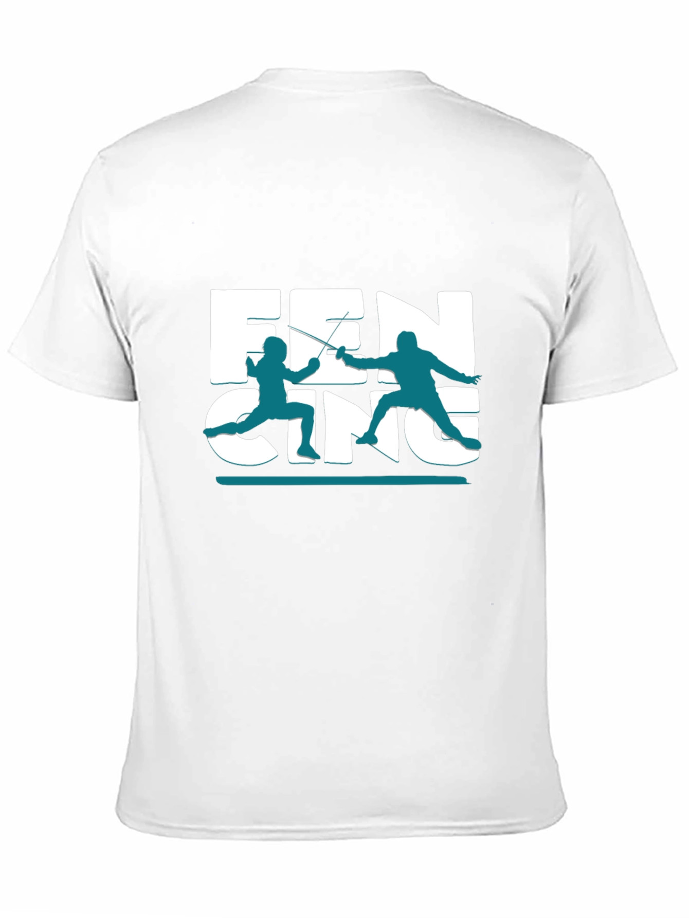 Fencing Silhouette Graphic Tee - Black