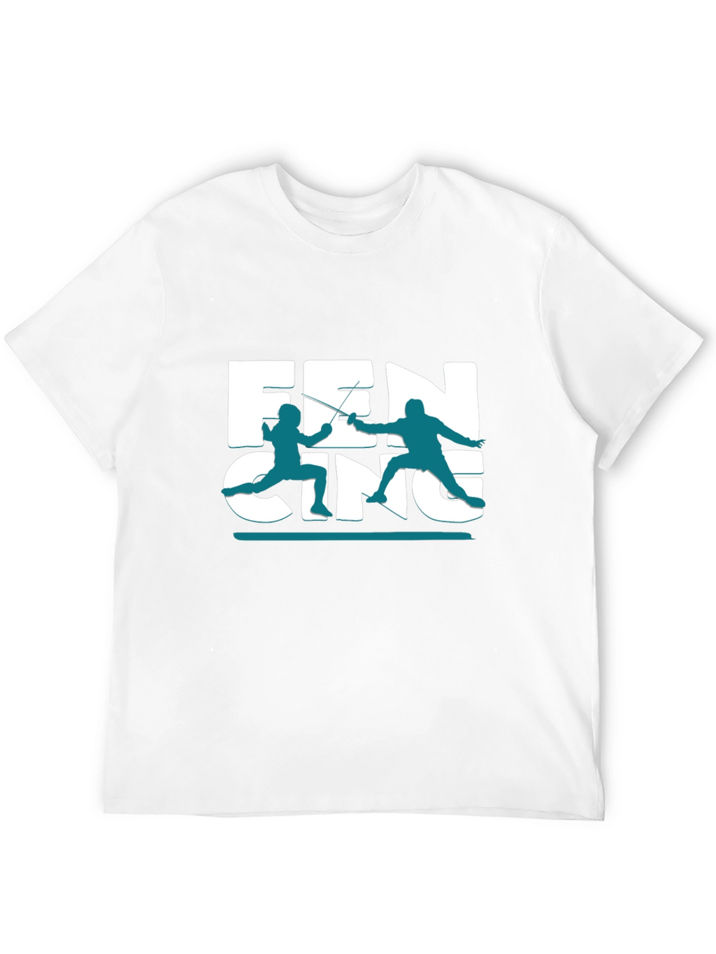 Fencing Silhouette Graphic Tee - Black