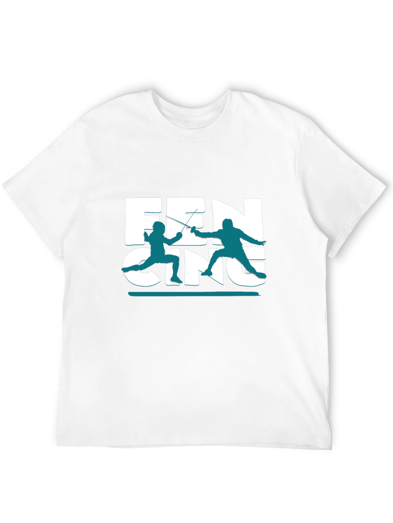 Fencing Silhouette Graphic Tee - Black